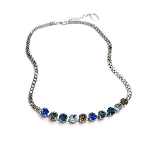 Колье Catherine Bijoux, More is more for crystals, с кристаллами, CB25.1-5323AS серый