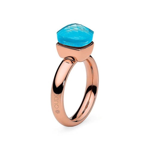 Кольцо Qudo Firenze dark aquamarine 18 мм, 610910/18 BL/RG фото 4