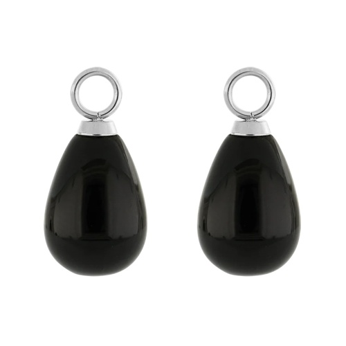 Шарм Coeur de Lionы на серьги Silver-Black, 0050/44-1317