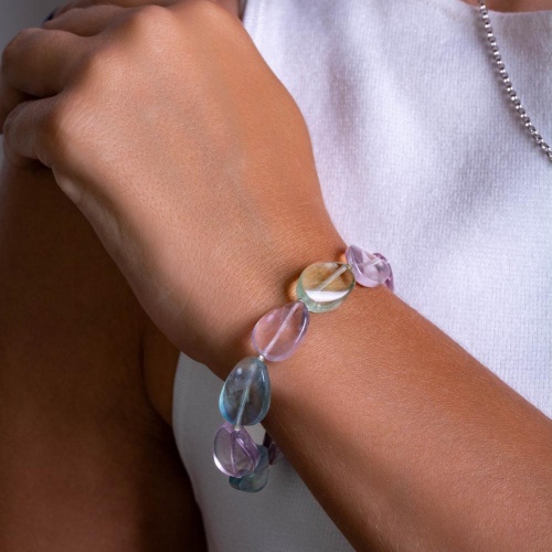 Браслет Lanzerotti, Ispirazione, флюорит, аметрин, лунный камень, бисер, LZ-24.10-378 сиреневый фото 2