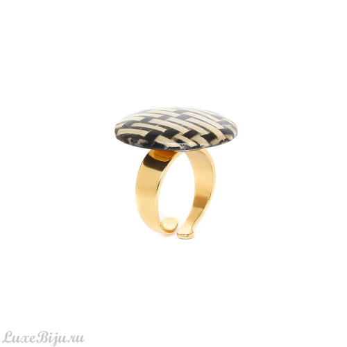 Кольцо Nature Bijoux, Madam Bogolan, с растительным волокном в смоле, NB23.2-19-24972 бежевый
