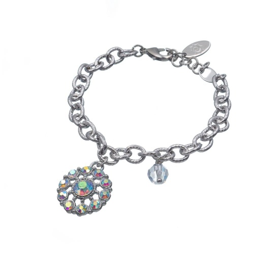 Браслет Lanzerotti, Cuori, с кристаллами, LZ-24.02-137 хрустальный