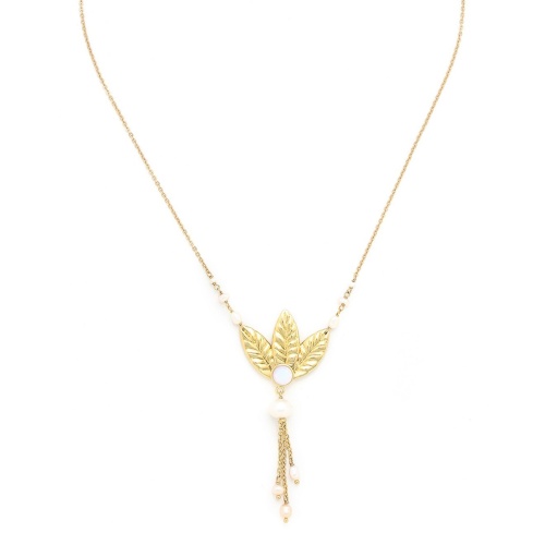 Колье Franck Herval, Merry, с кристаллом Swarovski и жемчугом, FH24.2-15-64132 золотистый фото 2