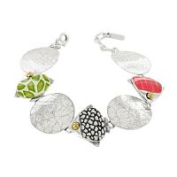 Браслет TARATATA, Sushi, с цветной смолой и стеклянными бусинами, TT-T25-06305-10M серебристый