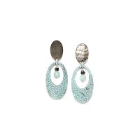 Серьги Nature Bijoux, Ko tao, перламутр,кожа ската,амазонит,лабрадорит, NB23.1-12-78343 серый