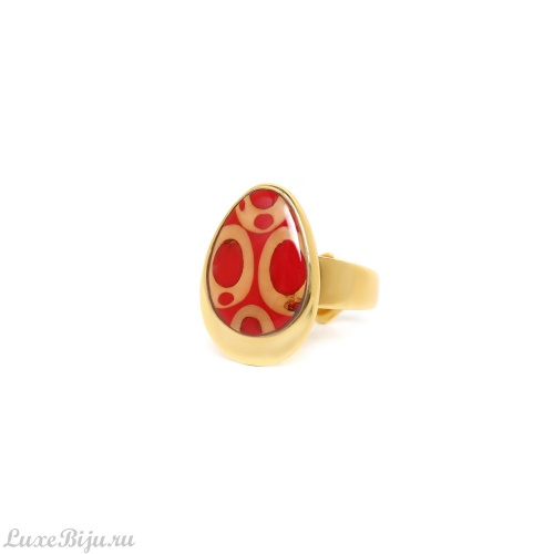 Кольцо Nature Bijoux, Piccadilly, с пальмовым орехом в смоле и перламутром, NB23.2-19-25016 красный