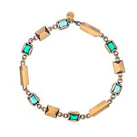 Колье Thot Gioielli, с рейнстоунами, TG25.1-CLV93 золотистый