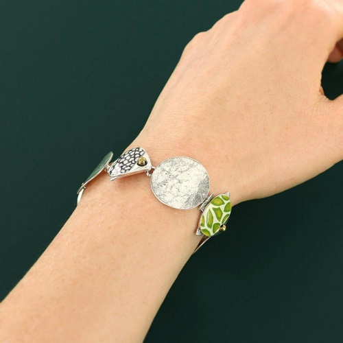 Браслет TARATATA, Sushi, с цветной смолой и стеклянными бусинами, TT-T25-06305-10M серебристый фото 5