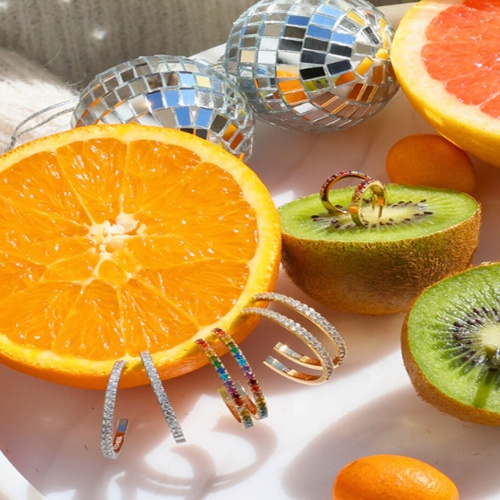 Серьги Coeur de Lion Multicolour Rainbow-Gold, 0147/23-1535 фото 4