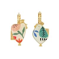 Серьги TARATATA, Paulette, асимметричные,со смолой и блестками, TT-H23-11791-20M золотистый