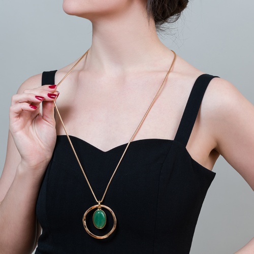 Колье Fiore Luna GREEN AVENTURINE, LN5132 G/RG фото 2