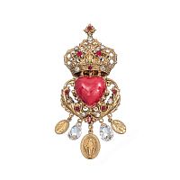 Брошь Celeste G, смальта, кристаллы Swarovski, хрусталь, CS24.2-2011 розовый
