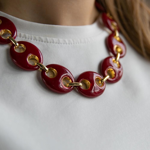 Колье Francesca Bianchi, с эмалью, FB25.2-BS19 красный фото 3