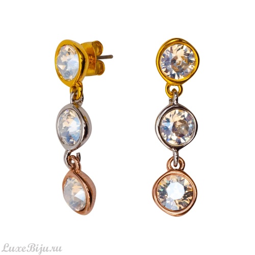 Серьги Fiore Luna Gray colors (Crystal, Grey, Black diamond), A2101SW-E01.3 BW/MIX