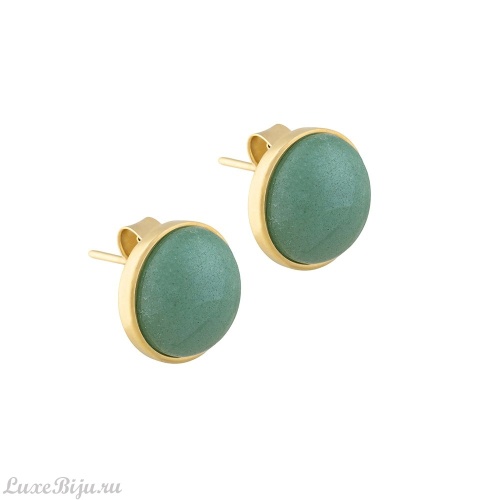 Серьги Possebon pearl green quartz A1992.16 G/G