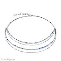 Колье Coeur de Lion Silver-Light Blue 5040/10-0720