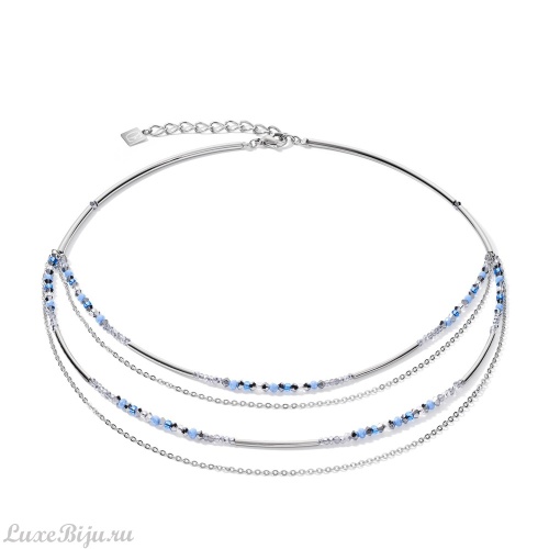 Колье Coeur de Lion Silver-Light Blue 5040/10-0720