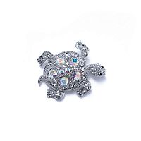 Брошь Moon Paris, Nord, черепаха, с кристаллами, MoS-21.10-017 серебристый