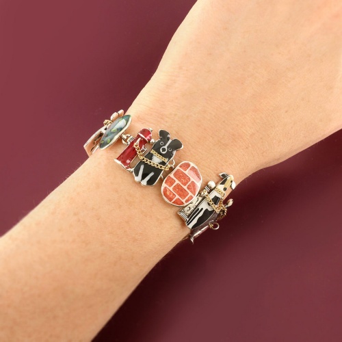 Браслет TARATATA, Pas bouger!, цветная смола, слюдяной порошок, TT-W25-06311-10M серебристый фото 3