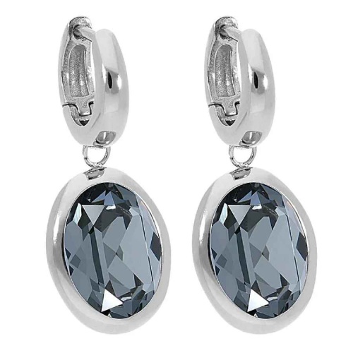 Серьги Qudo Creole TIVOLA small S silver night, 310626 BW/S фото 5