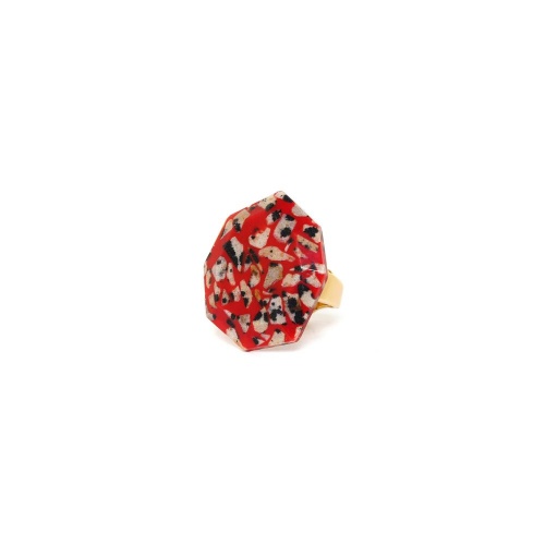 Кольцо Nature Bijoux, Palazzo, разъемное, с далматинской яшмой в смоле, NB23.2-19-24968 красный фото 6