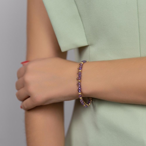 Браслет Lanzerotti, Erbario, двойной, с аметистом, LZ-26.02-064 фиолетовый фото 2