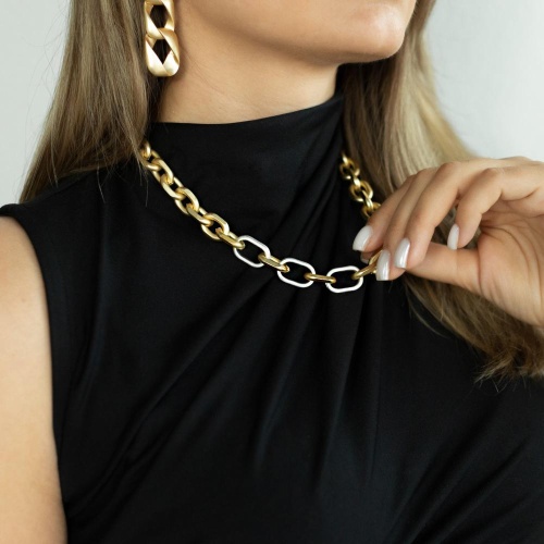 Колье Dansk Copenhagen, Tula, двухцветный металл, DNSK25.2-9C2407043 золотистый фото 2