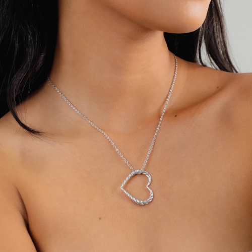 Колье ORI TAO, Merida, с сердцем, OT24.2-15-31821 серебристый фото 3