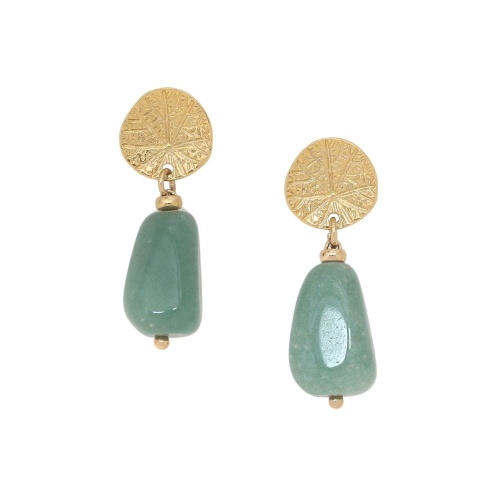 Серьги Nature Bijoux, Minerama, с авантюрином, NB26.1-12-90631 зеленый фото 2