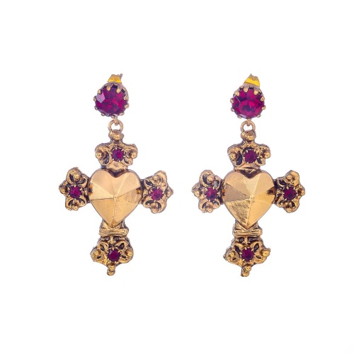 Серьги Celeste G, с кристаллами Swarovski, CS24.2-2022 золотистый