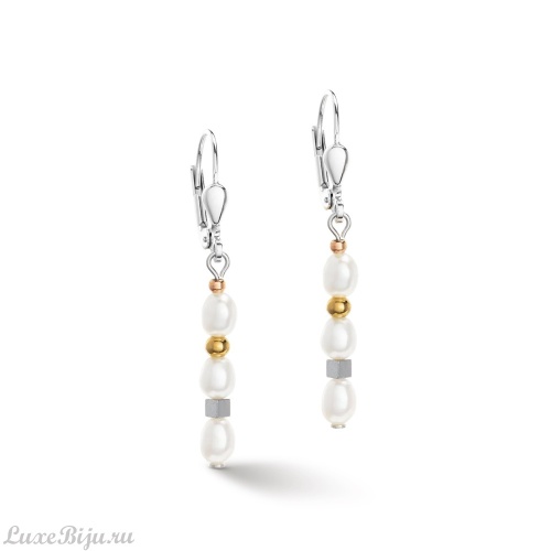 Coeur de Lion Серьги Coeur de Lion White-Tricolour 1107/20-1642