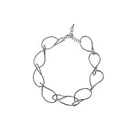 Колье Katerina Vassou, Circumpolar Star, с асимметричными звеньями, KV25.2-404746S серебристый