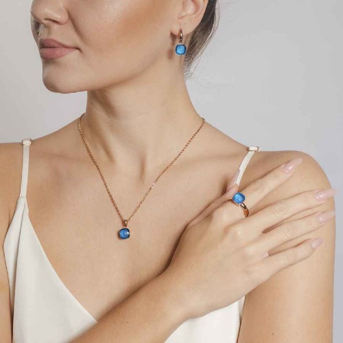 Серьги Qudo Firenze ocean 300359 BL/RG фото 4