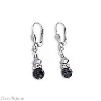 Серьги Coeur de Lion Black-White 4894/20-1314