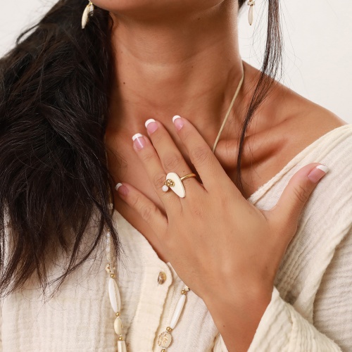 Кольцо Nature Bijoux, Ivory, разъемное,кость,перламутр жемчужный, NB22.1-19-24366 белый фото 5