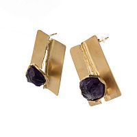 Серьги Katerina Vassou, Ratana, с аметистом, KV26.1-307082G фиолетовый