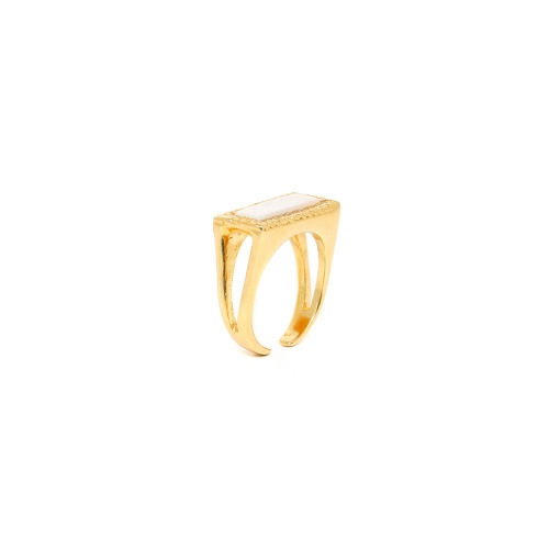Кольцо Nature Bijoux, Barcares, разъемное, с перламутром, NB23.1-19-24837 золотистый фото 2