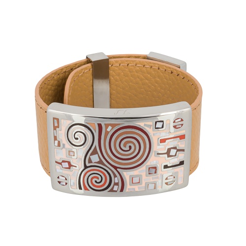 Браслет Fiore Luna на кожаном персиковом ремешке, CB01319-16 R/S фото 3