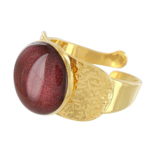 Кольцо TARATATA, Electron, разъемное, со смолой и слюдяным порошком, TT-W23-03405-208 коричневый