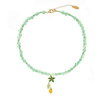 Колье Lanzerotti, Caribi, с улекситом, цветной эмалью и кристаллом, LZ-26.06-212 зеленый