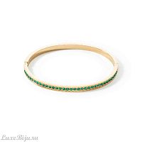 Браслет Coeur de Lion Dark Green-Gold 19 см, 0127/37-0549