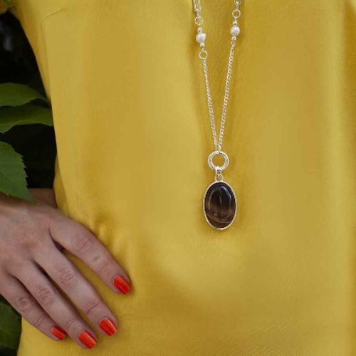 Колье Fiore Luna COFFE AGATE, LN5153 BR/S фото 2