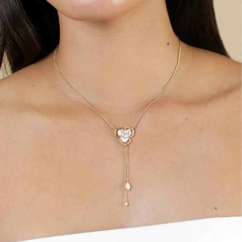 Колье Franck Herval, Lisette, перламутр, кристаллы Swarovski, жемчуг, FH25.2-15-64391 белый фото 3