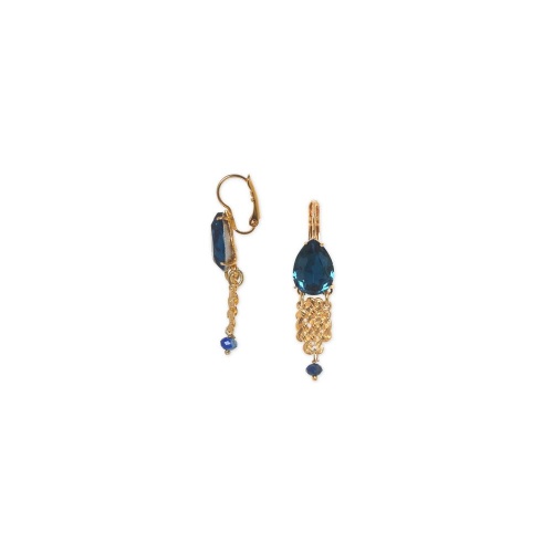 Серьги Franck Herval, Charlie, с кристаллом Swarovski и лазуритом, FH26.2-12-70565 синий