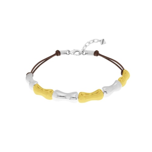 Колье VIDDA, Nexus, кожаный, биколор, VD26.1-0246592 серебристый, 45см