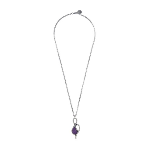 Колье Tra-la-ra, Infinity, с подвеской и вставкой из смолы, TLR23-231P205 сиреневый фото 2
