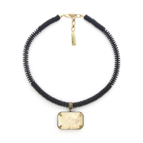 Колье Nature Bijoux, Salamandra, с перламутром и кокосом, NB25.1-15-43433 черный