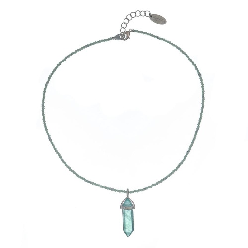Колье Lanzerotti, Ispirazione, кварц, гематит, кристаллы, LZ-24.10-432 зеленый