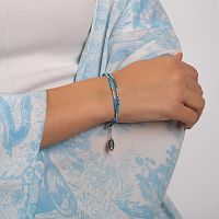 Браслет Lanzerotti, Marino, двойной, бирюза, японский бисер, бусины, LZ-25.06-150 голубой