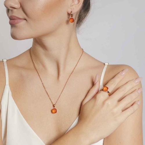 Кольцо Qudo Firenze orange glow 17.2 мм 611944 BR/RG фото 4